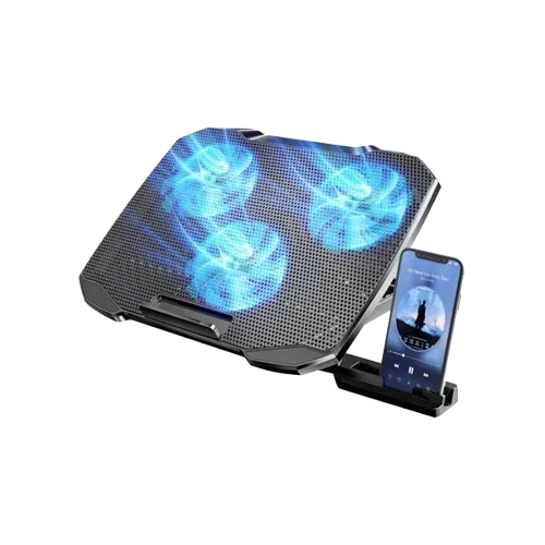 F2 Plus Coolcold Gaming Cooler 3 Big Fans Cooling Pad For 10-15.6