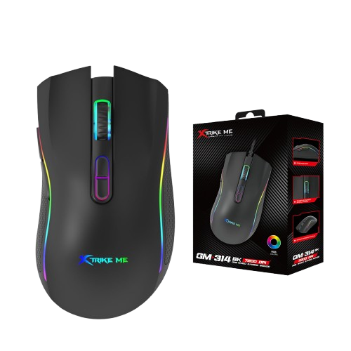 Xtrike Me Gm-314 Bk Wired Gaming Mouse Black